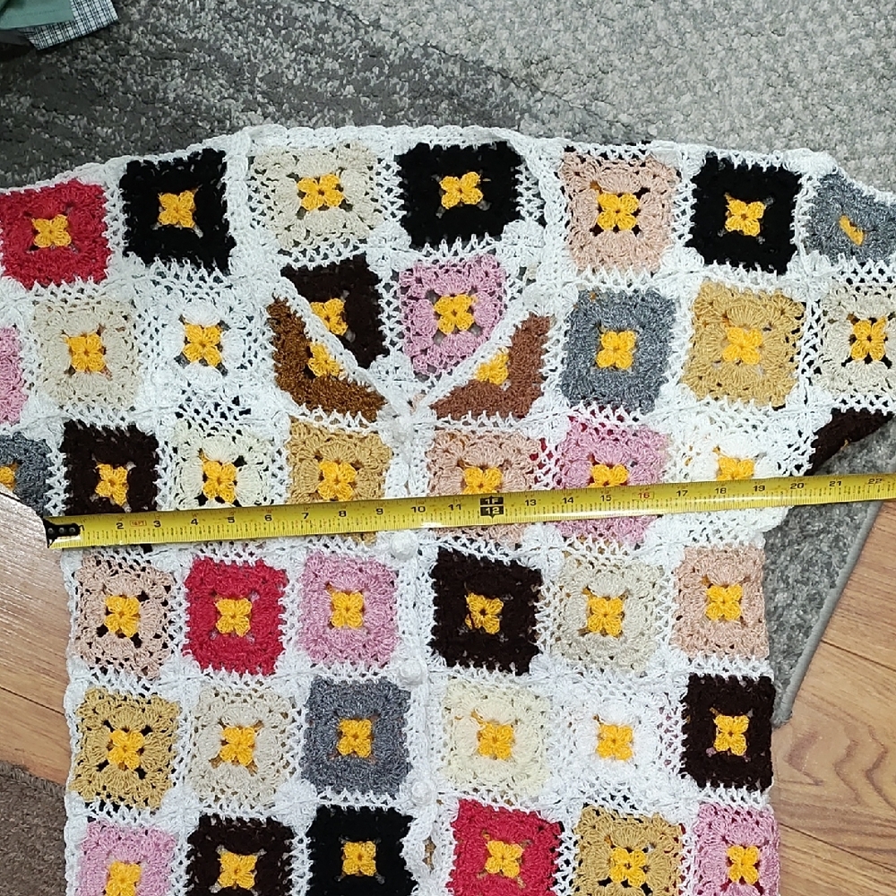 Source Unknown Multicolor Crochet Sweater View 2